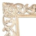 thumbnail image 4 of DecMode 36" x 72" Light Brown Washed Carved Scroll Wall Mirror, 4 of 12