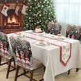 thumbnail image 4 of Christmas Tree Gnomes Chair Covers Set of 6 Winter Snowflake Eucalyptus Leaves Black Chair Back Covers Stretch Removable Washable Slipcovers Protector for Dining Room Kitchen Party Decor, 4 of 5