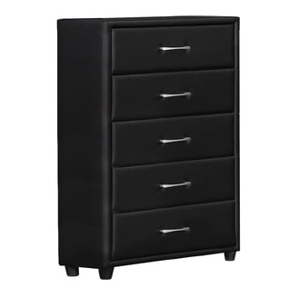 baxton studio luminescence wood contemporary upholstered dresser black Baxton Studio Contemporary Bedroom Wood Luminescence White Faux Leather Upholstered Dresser