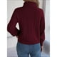 thumbnail image 3 of Suéter, suéter de cuello alto para mujer, punto cable, suéter, 3 of 6