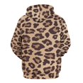 thumbnail image 3 of Leopard Print Men's Women Vintage 3D Hooded Sweatshirt - All-Season Loose Fit Streetwear, 3 of 6