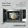 thumbnail image 3 of Open Box Farberware 0.9 Cu. Ft. Countertop Microwave Oven – 900W Power, Auto Cook Settings, Defrost, and Safety Lock – White, 3 of 5