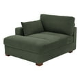 thumbnail image 3 of DREAMSIDEA Oversized Chaise Lounge for Living Room Modern Corduroy Sofa with Right Armrest Indoor Lounge Chair,Green, 3 of 9