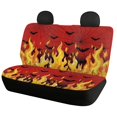 thumbnail image 2 of Uourmeti Flame Bat Web Front Seat Cover 3 PCS Car Seat Covers Softy Full Set Suitable for Trucks Cars, 2 of 10