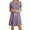 Light blue, variant on KIHOUT Plus Size Dresses For Women Independence Day Women Summer Casual Boho Crewneck Short Sleeve Round-Neckl Print Beach Mini Dress