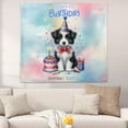 thumbnail image 2 of Happy Birthday Cute Puppy Border Collie with Cake Gifts Party Hat Tapestry Borders Dog Lovers Gifts Idea Wall Hanging Backdrop Home Decor - 00029, 2 of 5