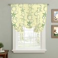 thumbnail image 2 of Yellow Green Coastal Balloon Curtains for Bedroom/Front Door/Bathroom, Starfish Nautical Ocean Sea Wooden Tie Up Curtains 63 Inch Length Light Filtering Kitchen Curtains Shades for Windows 46"x63", 2 of 8