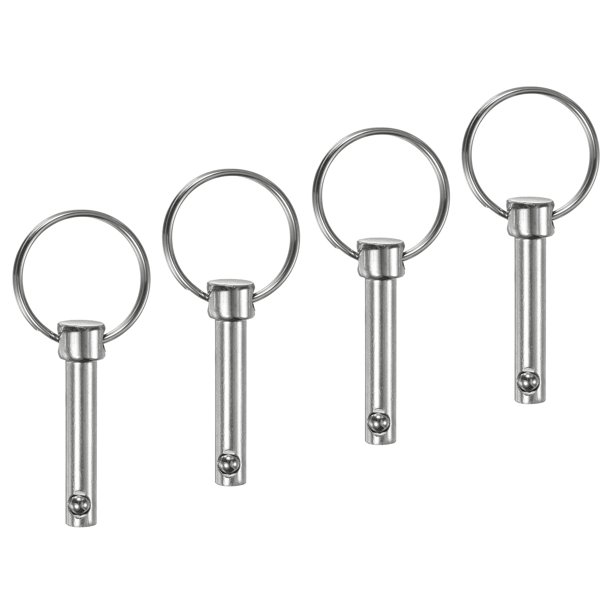 Pasador De Liberación Rápida Sourcing Map – Diámetro 12mm, Longitud Útil 80mm, Acero Al Carbono Para Barcos (Pack De 2)