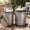 Galvanized, variant on Farmhouse Round End Table Set of 2, Galvanized Accent Side Table with Wood Lid for Living Room Outdoor, White