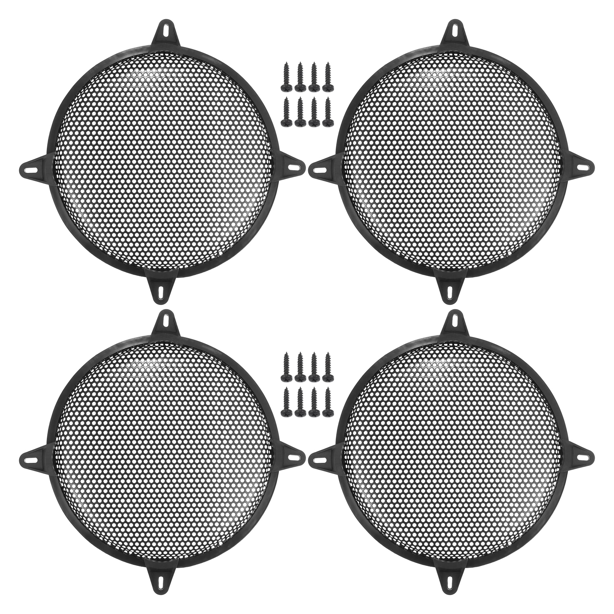 Cikonielf Couverture De Protection De Haut-parleur Audio De Voiture 5in Cadre En Plastique Blanc