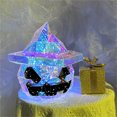 thumbnail image 6 of Opehuo 2025 New LED Prismatic Iridescent Pumpkin Lights,Prismatic Halloween Pumpkin Decor With Witch's Hat,LED Prismatic Iridescent Spooky Pumpkin Lights Decor,Halloween Lights Gift,A, 6 of 9