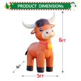 thumbnail image 4 of 6FT Highland Cow Inflatables Christmas Spring, Farm Ranch Blow up Animals Cute Highlander Cattle Calf, Decorations Outdoor Yard Built-in LED Lights Big Large Decor Party Lawn Holiday Ou, 4 of 6