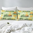 thumbnail image 4 of Erosebridal Cartoon Truck Bed Sheets King,Green Golden Bedding King Size,Farmhouse Decoration,Super Cozy,4pcs, 4 of 7
