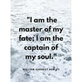 thumbnail image 2 of ArtsyQuotes 15x18 White Modern Wood Framed Museum Art Print Titled - William Ernest Henley Quote: Master of My Fate, 2 of 4