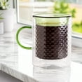 thumbnail image 3 of Mainstays 12 oz Sage Double Wall Coffee Mug - Glass, 3 of 4