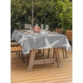 thumbnail image 2 of Outdoor Tablecloth with Umbrella Hole & Zipper, Gery Starfish Coastal Rectangle Tablecloth 60x102 Inch, Summer Beach Nautical Sea Ocean Patio Table Cover Waterproof Table Cloth for Picnic/Party, 2 of 7