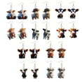 thumbnail image 4 of CILENON Small Cute Cartoon Cow Earrings Pendant Earrings Ladies Earrings Jewelry 1Pcs (I,One Size), 4 of 6