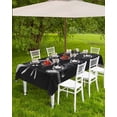 thumbnail image 4 of Fsddascl Black Deer Bird Outdoor Tablecloth - 52x70 Inch Rectangle Dining Table Cover, Retro Modern Silhouette Wildlife Waterproof Outdoor Table Cloth with Umbrella Hole & Zipper for Picnic/Patio, 4 of 7