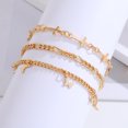 thumbnail image 4 of Inpasne Layered Butterfly Bracelet for Women 14K Gold Plated Cross Bracelets Jewelry Gifts for Her, 4 of 6