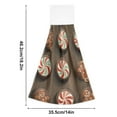 thumbnail image 3 of Gingerbread Men and Candy 2 Pack 14''x18'' Hand Towels Soft Coral Fleece Quick Dry Hook and Loop for Kitchen Bathroom, 3 of 7