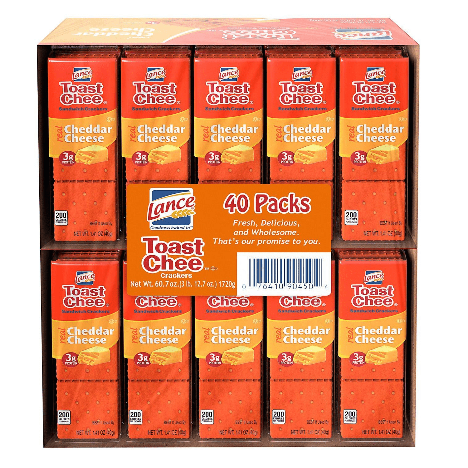 Lance Toast Chee Cheddar Cheese Sandwich Crackers Flaky Crunchy Cracker