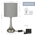 thumbnail image 3 of 2pcs Modern Table Lamps Small Nightstand Lamps Bedside Desk Lamps, 3 of 7