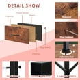 thumbnail image 6 of Small TV Stand, Brown Dresser TV Stand for Bedroom, Entertainment Center for 45 Inch TV with Drawers, Fabric, Adjustable Feet, Living Room, 6 of 8