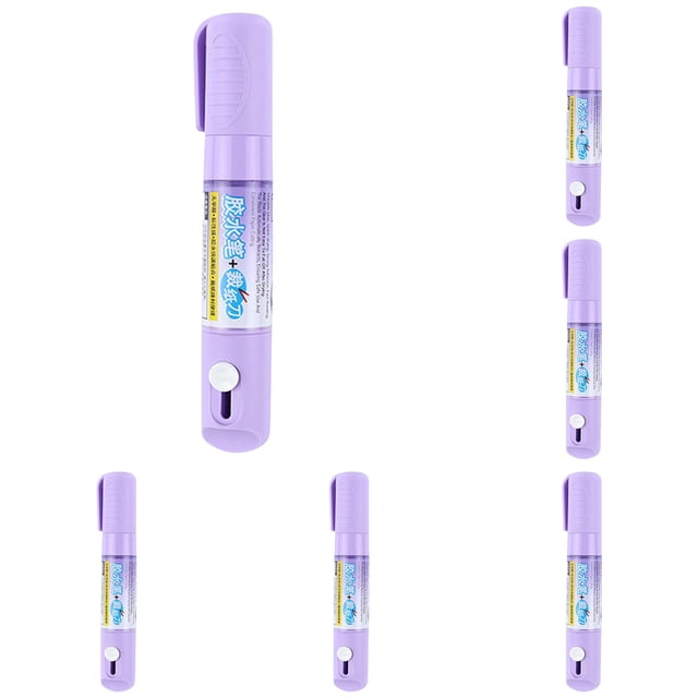 5Pc Thermal Ink Eraser Pens Thermal Erasable Pen Plastic For Office Desk Classroom Purple