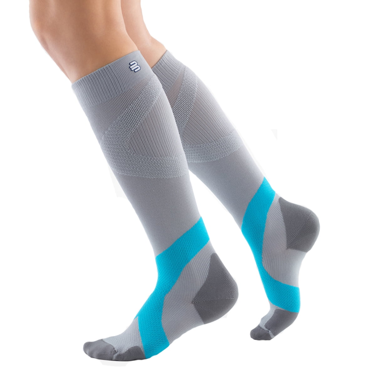 Bauerfeind Unisex Sports Ball And Racket Short Compression Socks Silver