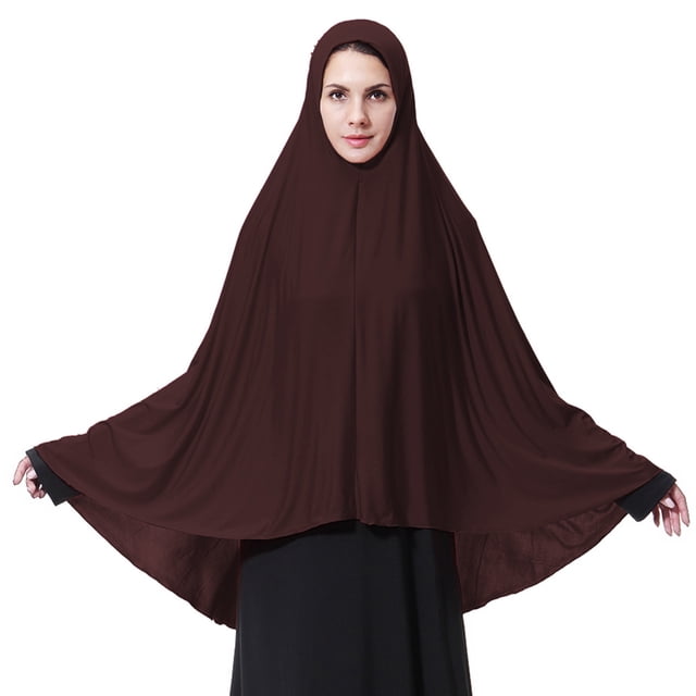 Colección Musulmana Hijab Khimar Pañuelo para Mujeres, Banderas de Estilo Largo en 12 Colores, Poliéster Suave para el Uso Diario Modesto