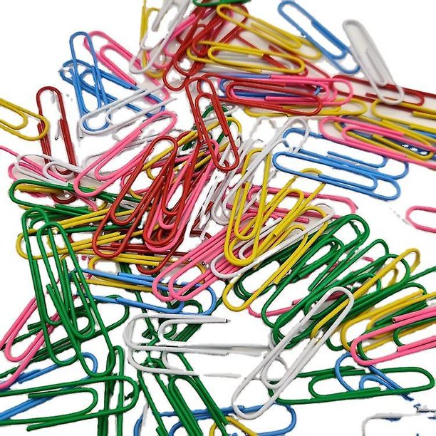 Clips de papel coloridos, 980 clips de papel medianos y gigantes de 2 pulgadas, duraderos y resistentes al óxido, clips de papel grandes recubiertos ideales para documentos escolares de ofic