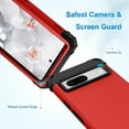 thumbnail image 6 of Mantto for Google Pixel 7 Case, 3 in 1 Heavy Duty Rugged Hybrid Anti Slip Shockproof Hard PC Cover Soft Silicone Bumper Non-Slip Protective Phone Case Cover for Google Pixel 7,Red, 6 of 7
