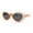 Orange - Black, variant on Womens Iridescent Rose Flower Stud Oval Mod Fashion Sunglasses Blue - Black