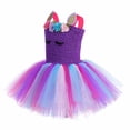 thumbnail image 4 of Zwiiyzr (2-10 Ans) Robe en Tulle Colorée pour Filles Volants en Maille Robe de Fête de Mariage Robe de Princesse Violette, 4 of 6