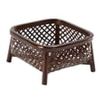 thumbnail image 4 of Baoblaze Handwoven Fruit Basket Holder Rustic Fruit Bowl Organizer Food Storage Breakfast Square 12cmx11cmx6cm, 4 of 8