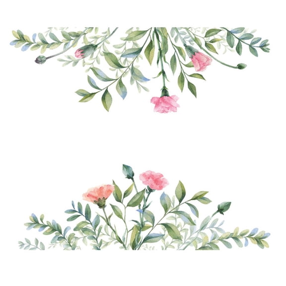 BCLONG Green Leaf Flower Wall Stickers Floral Decal Home Room Decor