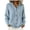 Light Blue, variant on Women's Hooded Cardigan Button Down Knit Sweater Jacket | Hooded Knit Button Front Drawstring Hood Ribbed Hem Relaxed Casual Everyday Layer Soft Comfy Chic (Khaki, M)