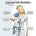 thumbnail image 2 of Lvelia Baby Carrier Newborn to Toddler,4-in-1 Easy to Wear Ergonomic Adjustable Lightweight Infant Carrier,Newborn Baby Carrier for 8-32 lbs,Light Gray, 2 of 8