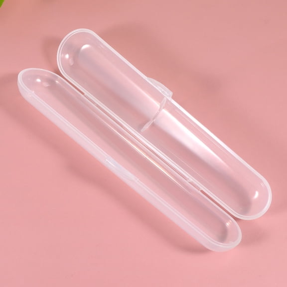 LEORX Premium Plastic Spoon Storage Container, Transparent, Portable for Outdoor Use, 5Pcs