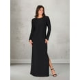 thumbnail image 3 of Womens Round Neck Shimmery Maxi Dress, 3 of 9
