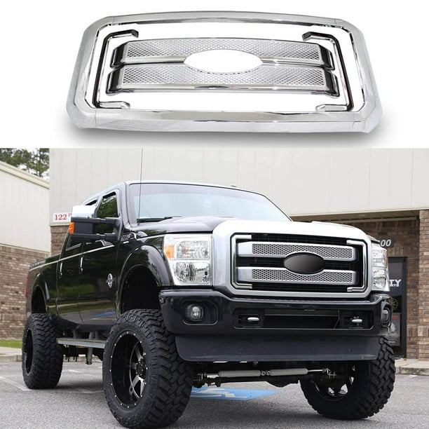 NINTE Front Grill Cover for 20112016 Ford F250 F350 Gloss Black Grille
