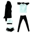 thumbnail image 3 of Figura de mujer a escala 1/6, ropa con capucha, chándal, conjunto deportivo para entrenamiento, pantalones deportivos Azul, 3 of 7