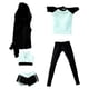 thumbnail image 3 of Figura de mujer a escala 1/6, ropa con capucha, chándal, conjunto deportivo para entrenamiento, pantalones deportivos Azul, 3 of 7