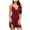 Wine, variant on Aofany Women's Sleepwear Dress Spaghetti Strap Sleeveless Lace Nightgown Pajamas