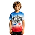 thumbnail image 4 of BOOMNY Toddler Girls Short Sleeve France Soccer T-Shirts Crew Neck France Flag Graphic International Football Tee Tops for Girl Soft Activewear, 4 of 4