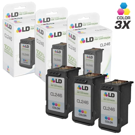 Remanufactured Replacements for Canon CL-246 / 8281B001AA 3PK SY Color Cartridges for use in Canon PIXMA iP2820  MG2420  MG2520  MG2920  MG2922  MG2924  & MX492 s