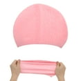 thumbnail image 5 of Unique Bargains 1 Pc Silicone Waterproof Water Drops Embossed Swim Cap Pink, 5 of 5