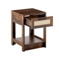 thumbnail image 6 of Smuxee Classic Rattan Nightstand with Drawer and Shelf,Side Tables for Living Room Bedroom,Brown, 6 of 7