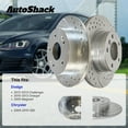 thumbnail image 3 of AutoShack Front Vented & Rear Vented Drilled & Slotted Silver Zinc Coated Brake Rotors 4-PC Set Replacement for 2012-2013 Dodge Charger 2010 Dodge Charger 2014 Chrysler 300 SilverShield Pro, 3 of 5