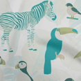 thumbnail image 1 of oneOone Rayon Dusty Teal Green Fabric Tropical Aminal With Leaves Sewing Craft Projects Fabric Prints By Yard 56 Inch Wide, 1 of 4